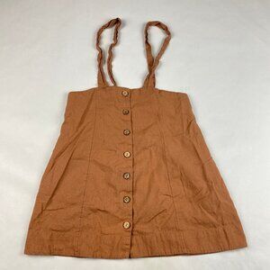 Free People Linen Blend Tank Women's Size XS Adjustable Straps